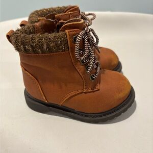 Wonder Nation Kids Boots with Knit Collar - Tan